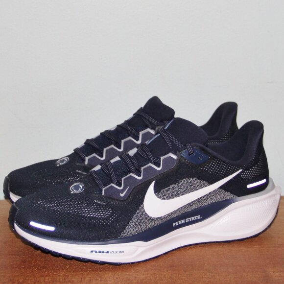 Nike Air Zoom Pegasus 41 Penn State PSU Football Mens 9 Navy White - Picture 2 of 6